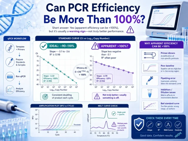 Can PCR Efficiency Be More Than 100%?