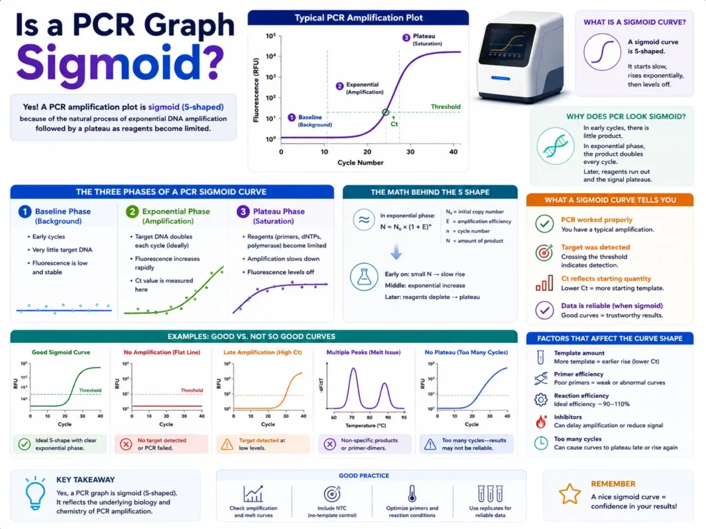 Is a PCR graph sigmoid
