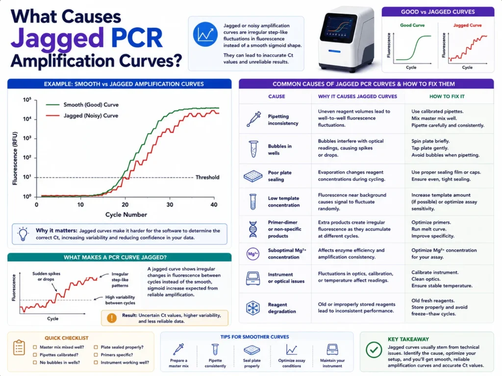 What Causes Jagged PCR Amplification Curves